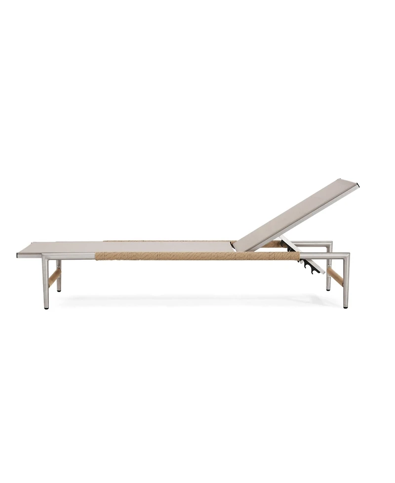 Hargrove Outdoor Patio Aluminum Chaise Lounge, Outdoor Mesh Seat, 1PC