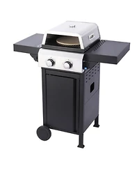 2-Burner Propane Bbq Grill with Pizza Box & Foldable Table