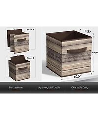 Sorbus 11 Inch Foldable Fabric Storage Cube Bin with Handles - for Organizing Pantry, Closet, Nursery, Playroom, & More