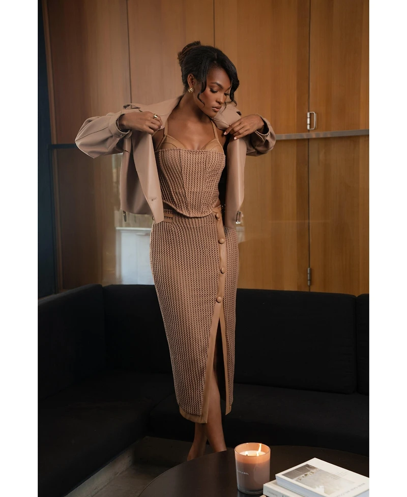 Jluxlabel Women's Textured Harley Corset Top