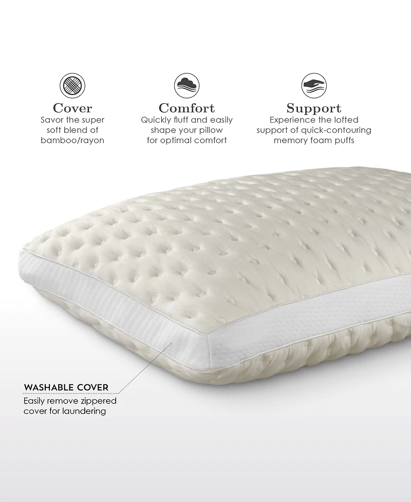 FabricTech Memory Foam Pillow, Standard
