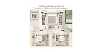 Makeup Vanity Desk with Mirror and Adjustable Storage Shelves