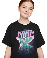 Nike Big Girls Sportswear Graphic Cotton T-Shirt