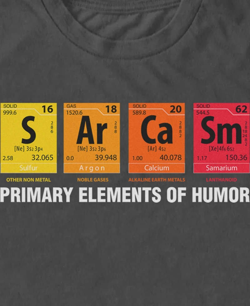 Fifth Sun Men's Elements of Humor Short Sleeve Crew T-shirt