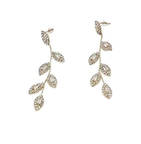 Sohi Gold-Plated Contemporary Drop Earring With Pearls