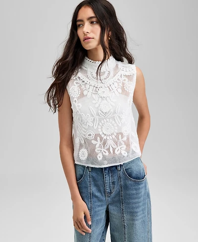 And Now This Petite Crochet Sleeveless Top, Exclusively at Macy's