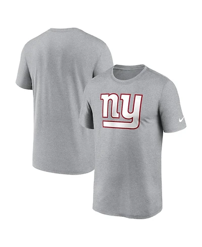 Nike Men's Heather Charcoal New York Giants Primetime Legend Logo Performance T-Shirt