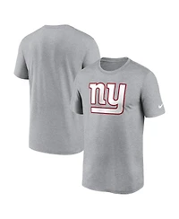 Nike Men's Heather Charcoal New York Giants Primetime Legend Logo Performance T-Shirt