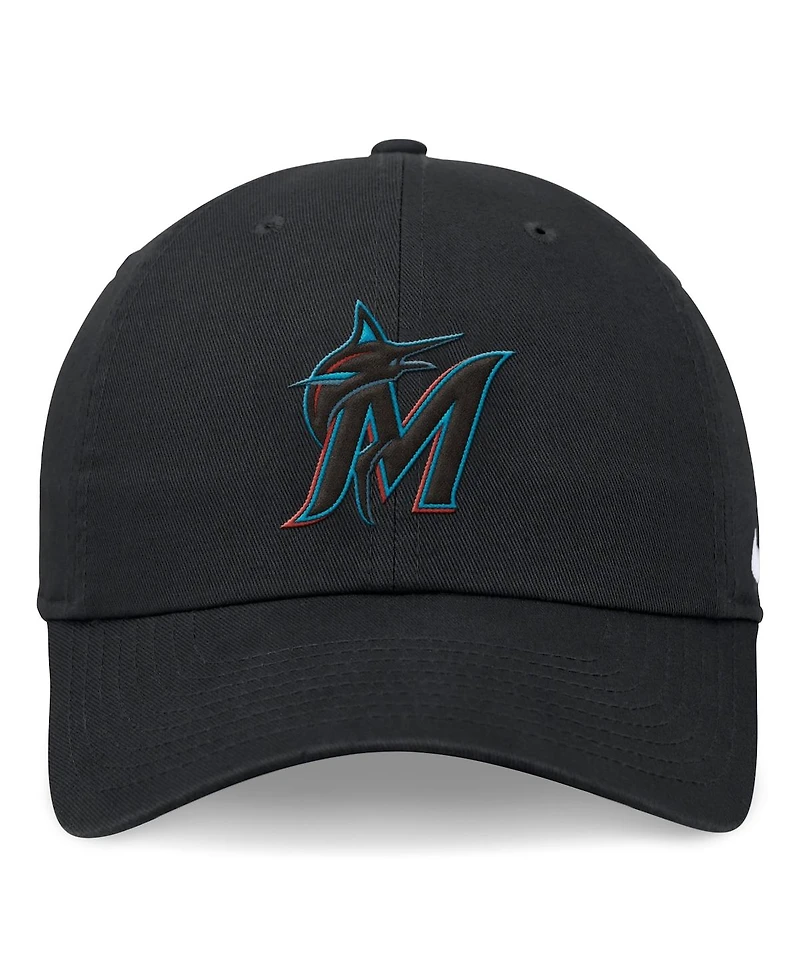 Nike Men's Black Miami Marlins Club Adjustable Hat