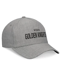 Fanatics Men's Heather Gray Vegas Golden Knights Elements A-Frame Leather Strap Back Hat