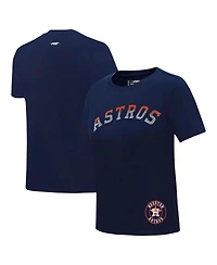 Pro Standard Women's Navy Houston Astros Rhinestone Slim Fit T-Shirt