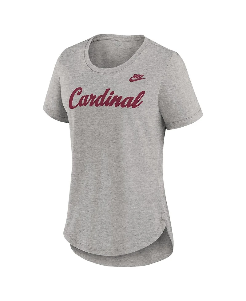 Nike Women's Heather Gray Stanford Cardinal Legacy Tri-Blend T-Shirt