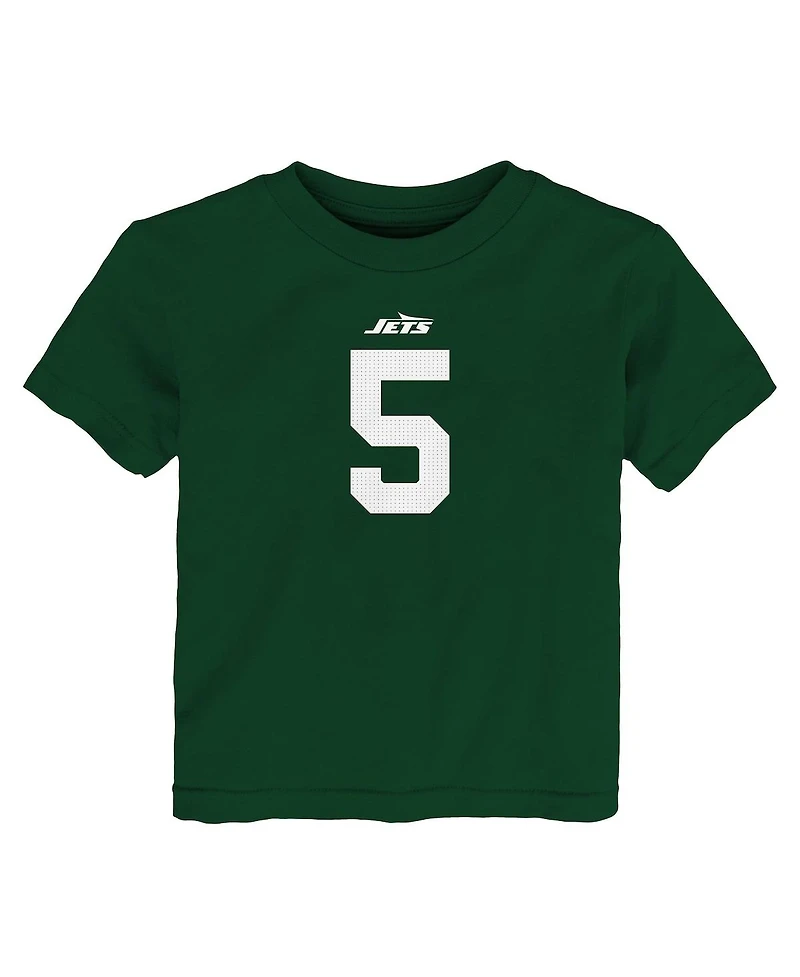 Nike Toddler Garrett Wilson Green New York Jets Player Name Number T-Shirt