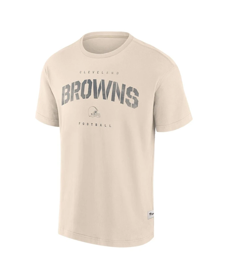 Fanatics Men's Cream Cleveland Browns Elements Weathered Tonal Future Ground T-Shirt