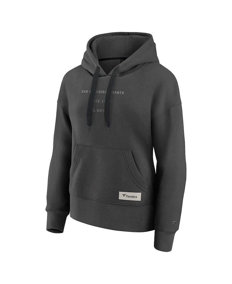 Fanatics Women's Charcoal San Francisco Giants Elements Future Ground Subtle Tonal Pullover Hoodie