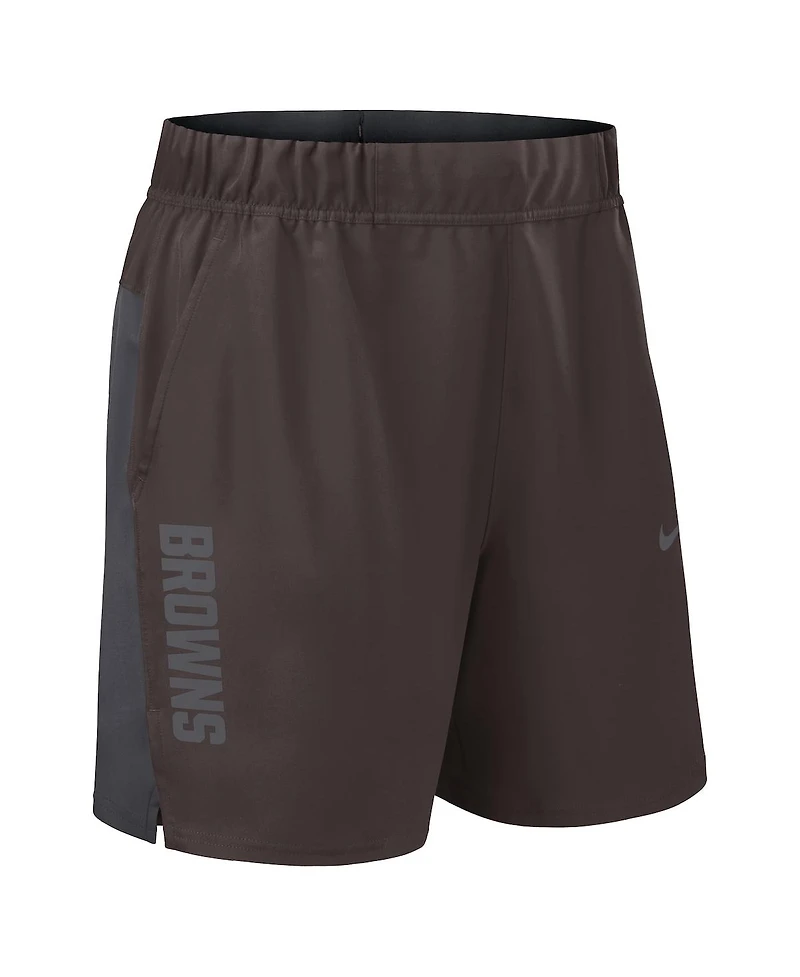 Nike Men's Brown Cleveland Browns Woven Victory Performance Shorts