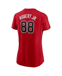 Nike Women's Luis Robert Jr. Red Chicago White Sox 2025 City Connect Fuse Name Number T-Shirt