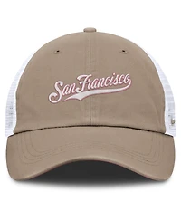 Nike Men's and Women's Khaki/White San Francisco Giants Club Trucker Adjustable Hat