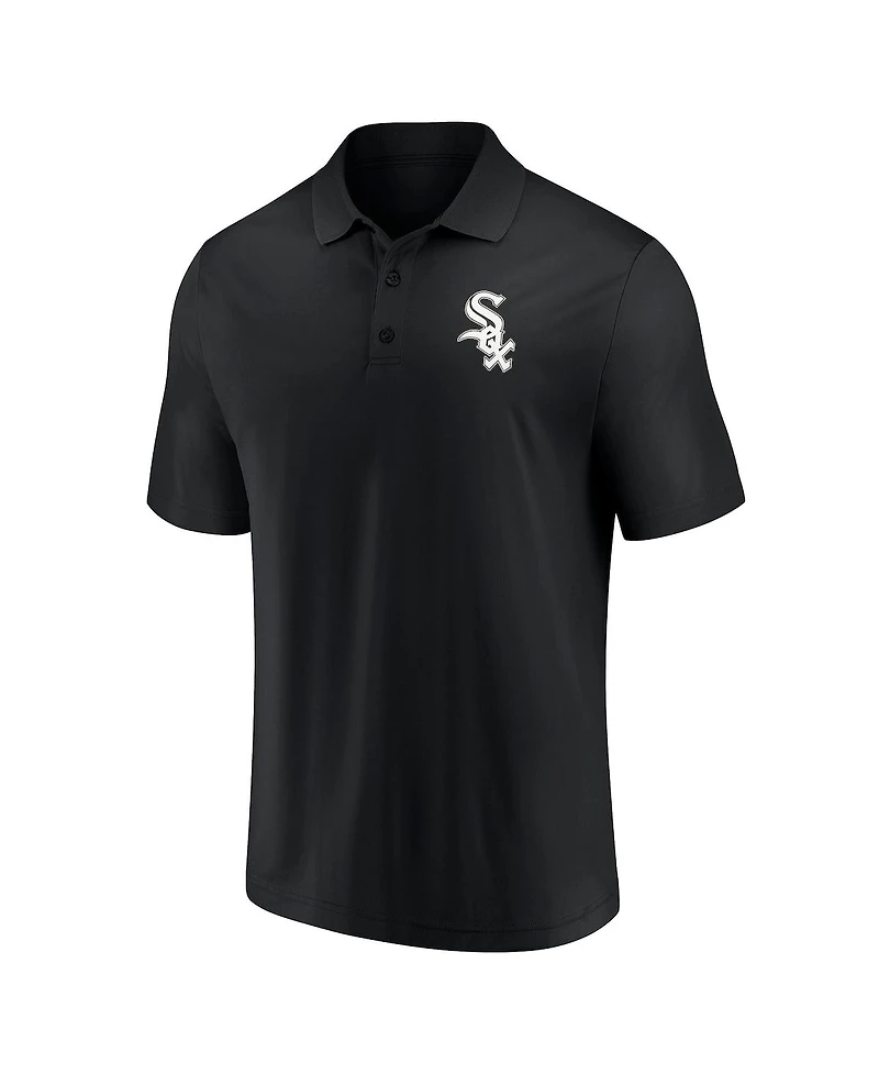 Fanatics Men's Black Chicago White Sox Primary Logo Polo Shirt