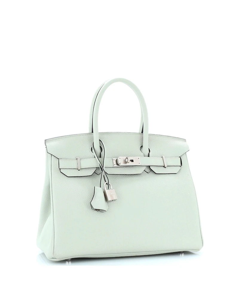 Pre-Owned Hermes Birkin 30 Handbag Grey Togo with Palladium Hardware