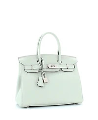Pre-Owned Hermes Birkin 30 Handbag Grey Togo with Palladium Hardware