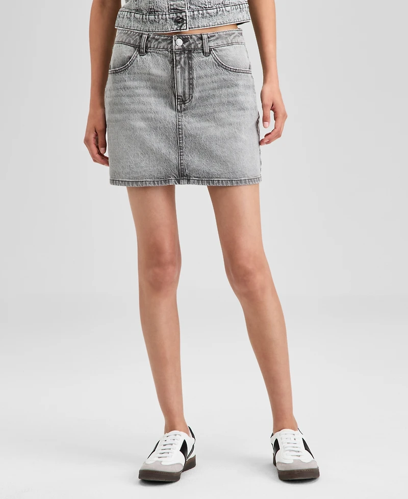 And Now This Women's Denim Mini Skirt, Macy's Exclusive