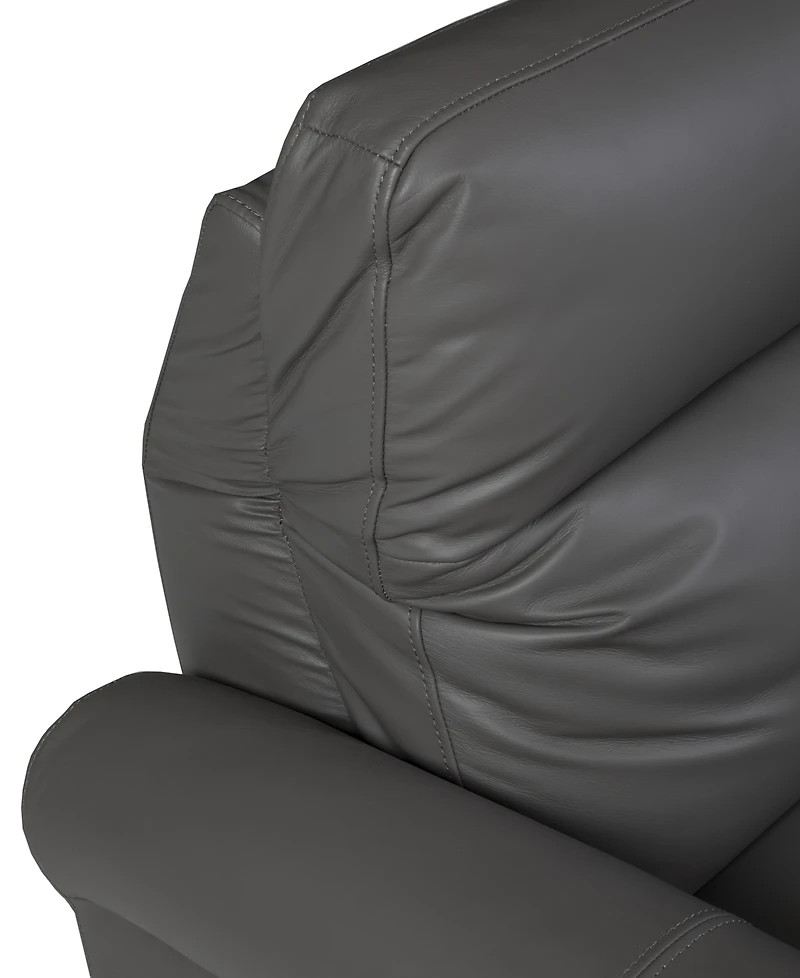 Thandler 3-Pc. Leather Sofa with 2 Power Recliners and 1 Drop Down Table, Exclusively at Macy's