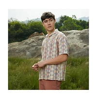 Campus Sutra Men's Off-White Prism Oversized Polo T-Shirt