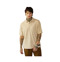 Campus Sutra Men's Army Green Spiralknot-Tactile Oversized Polo T-Shirt