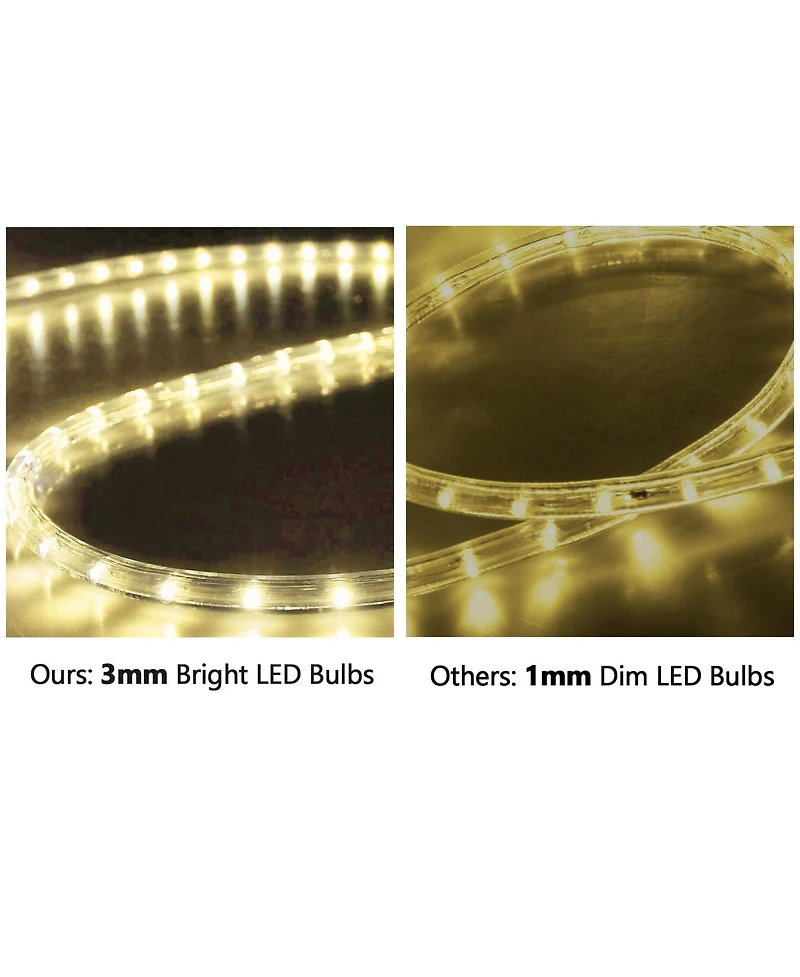 DELight 150' 2 Wire Led Rope Light Home In/Outdoor Party Xmas Lighting