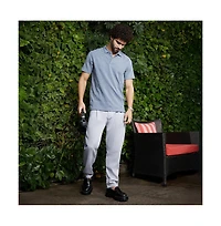 Campus Sutra Men's Powder Blue Veined-Tactile Polo T-Shirt