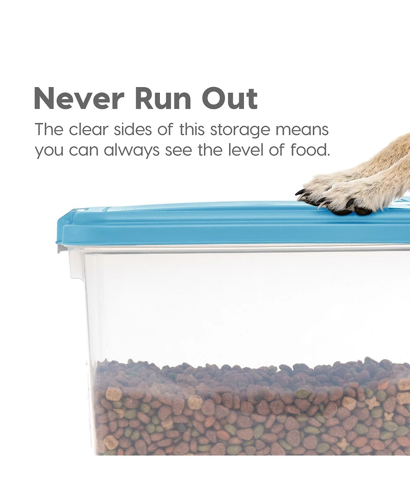 Iris Usa 30 lbs & 11 lbs Combo Airtight Dog Food Storage Container, Stackable Treat Box, 2-Cup Scoop, Casters, Keep Fresh, Easy Mobility