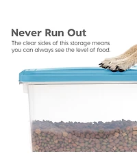 Iris Usa 30 lbs & 11 lbs Combo Airtight Dog Food Storage Container, Stackable Treat Box, 2-Cup Scoop, Casters, Keep Fresh, Easy Mobility