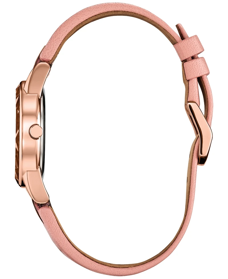 Citizen Eco-Drive Women's Disney Eternal Beauty Belle Pink Leather Strap Watch 30mm Box Set
