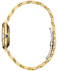 Citizen Eco-Drive Women's Princess Cinderella Diamond Accent Gold-Tone Stainless Steel Bracelet Watch 30mm Limited Edition Box Set