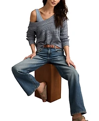 Lucky Brand Women's Off-The-Shoulder Cotton Sweater