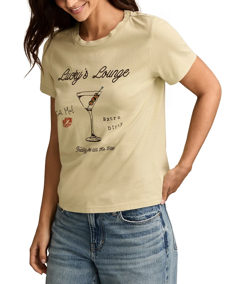 Lucky Brand Women's Lounge Classic Crewneck T-Shirt