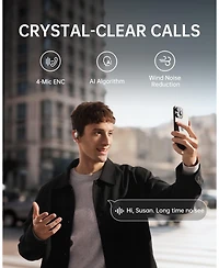 Baseus Open Earbuds True Wireless Earbuds Bluetooth 5.4 Open Ear Headphones Sport Earphones,IPX4 Sweatproof,60H Battery Life,Hi-Res Ldac Audio MF1 Whi