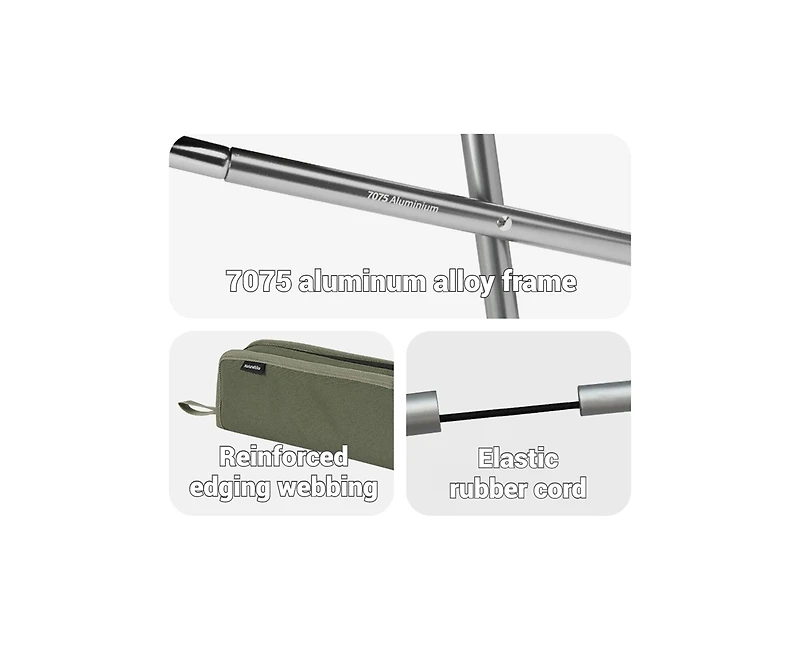 Naturehike, Folding Camping Stool , Portable Mini Camping Chair, Lightweight Aluminium Alloy Chair, Small Backpacking Stool with Thickened Seat Cushio