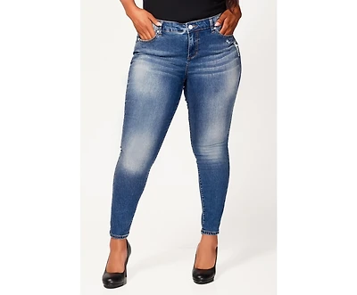 Slink Jeans Plus Denim mid rise ankle skinny 29" inseam