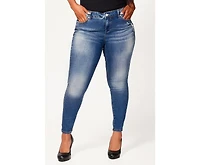 Slink Jeans Plus Denim mid rise ankle skinny 29" inseam