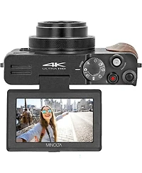 Minolta MND35 64MP 4K Ultra Hd Wi-Fi Digital Camera without Memory Card, Black