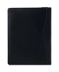 Alpine Swiss Leather Zippered Writing Pad Portfolio Business Briefcase Organizer