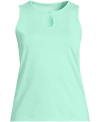 Lands' End Women's Petite Supima Keyhole Tank