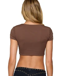 Edikted Women's Jazzi U Ring Crop Top