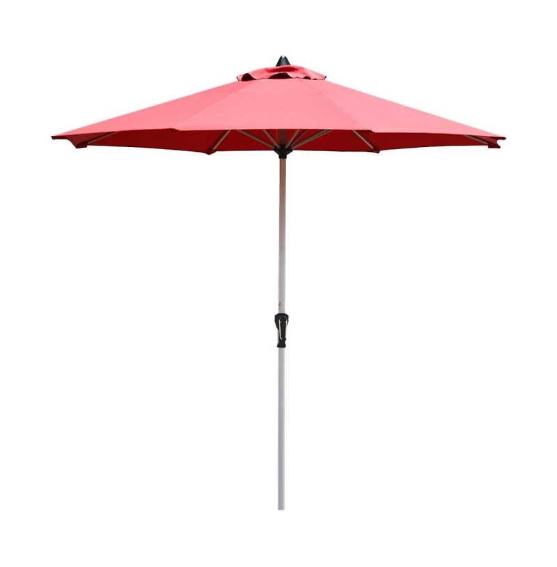 9 Feet Patio Outdoor Market Umbrella with Aluminum Pole without Weight Base