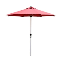 9 Feet Patio Outdoor Market Umbrella with Aluminum Pole without Weight Base