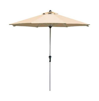 9 Feet Patio Outdoor Market Umbrella with Aluminum Pole without Weight Base