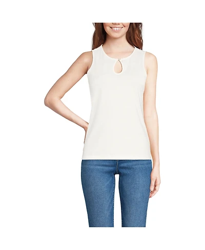 Lands' End Women's Tall Supima Keyhole Tank