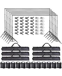 8.5x10Ft Photography Background Backdrop Stand Kit Adjustable Crossbar 6 Packs